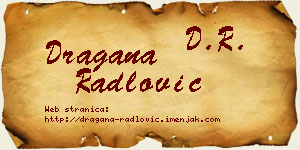 Dragana Radlović vizit kartica